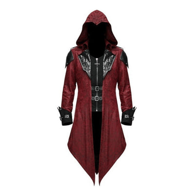 Abrigo Medieval Patchwork Retro para Hombre - Estilo Vintage Halloween - Image 9