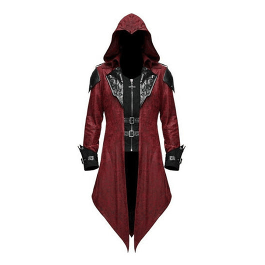 Abrigo Medieval Patchwork Retro para Hombre - Estilo Vintage Halloween - Image 9