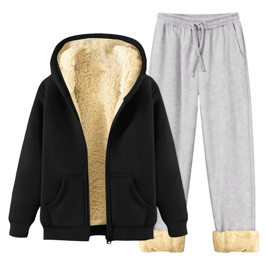 Conjunto Sudadera con Forro Polar Otoño Invierno
