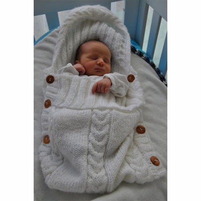 Saco de Dormir Infantil con Gorro de Borlas y Botones de Madera - Image 3