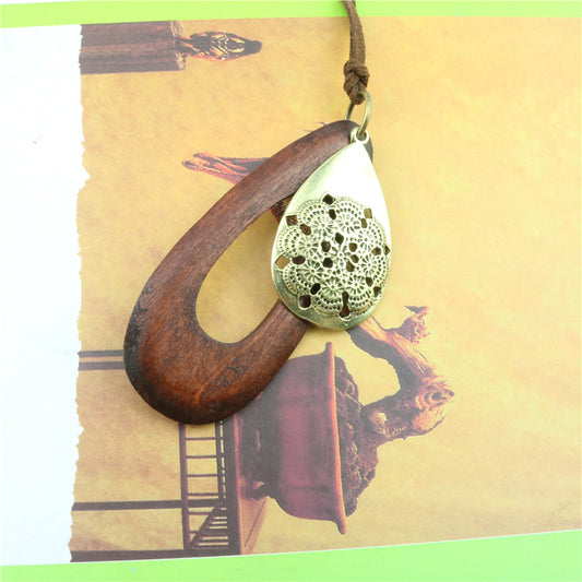Collar Étnico Vintage de Algodón y Lino