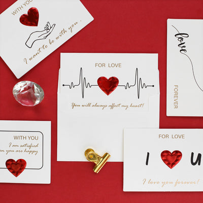Tarjeta de Felicitación Corazón Rojo - Te Amo Por Siempre con Sobres - Image 12