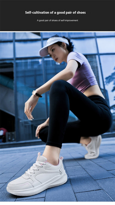 Tenis Casual Impermeables de Cuero con Suela Suave para Mujer - Image 15