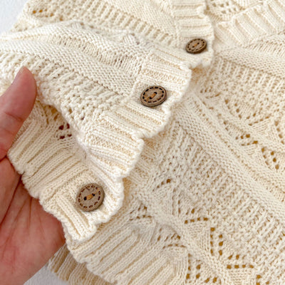 Chaleco Cardigan Tejido V-Neck para Bebés Otoño - Suéter de Punto Crochet Unisex - Image 10