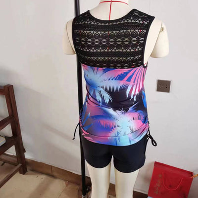 Traje de Baño Dos Piezas con Encaje Estampado para Mujer - Image 6