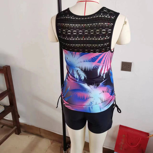 Traje de Baño Dos Piezas con Encaje Estampado para Mujer - Image 6