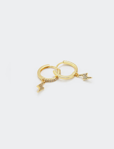 Aretes de Circonita Rayo Elegantes - Accesorios de Moda para Mujer