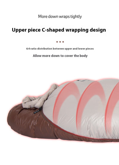 Saco de Dormir Premium con Plumón de Ganso Cálido y Confortable - Image 18