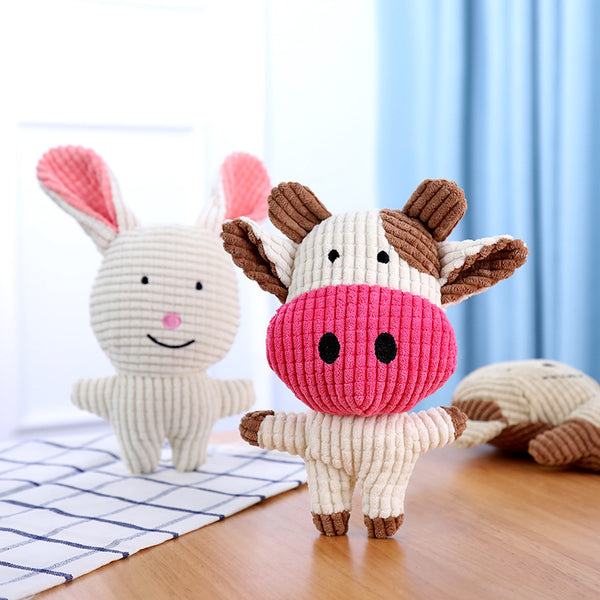 Juguetes de Peluche con Forma de Animales para Perros - Resistentes y Chirriantes