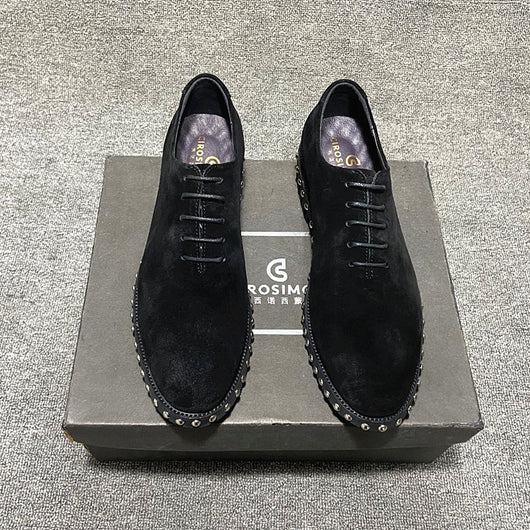 Zapatos de Cuero Charol para Hombre - Diseño Ejecutivo con Punta Remachada