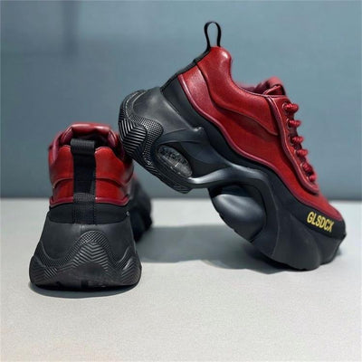 Zapatos Deportivos de Plataforma en Cuero para Hombre - Estilo Moderno y Confort - Image 44