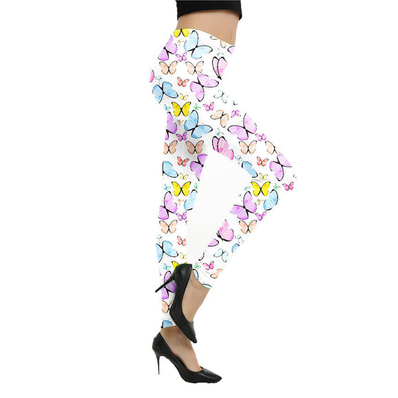 Leggings Estampado Graffiti Cartoon Abstracto Europeo y Americano para Mujer
