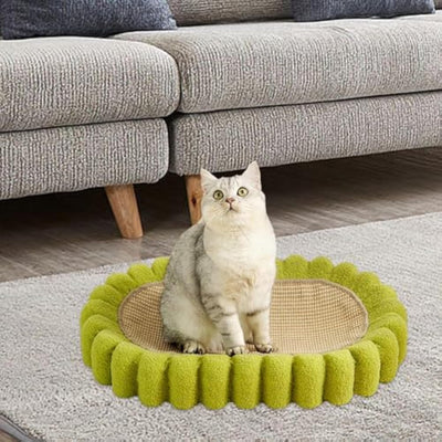 Rascador Ovalado para Gatos con Cuenco - Protector de Muebles y Nido Acogedor - Image 4