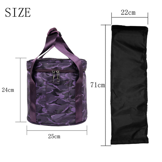 Bolsa Portátil para Cuencos Tibetanos de Cristal con Patrón Oxford Púrpura - Image 10