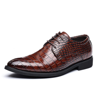 Zapatos de Cuero Inglés Grano Pez para Hombre - Estilo Business Casual - Image 5