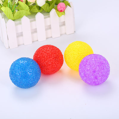 Assortment of colorful textured plastic cat toy balls in red, yellow, blue, purple, pink, and green. - Image 4
