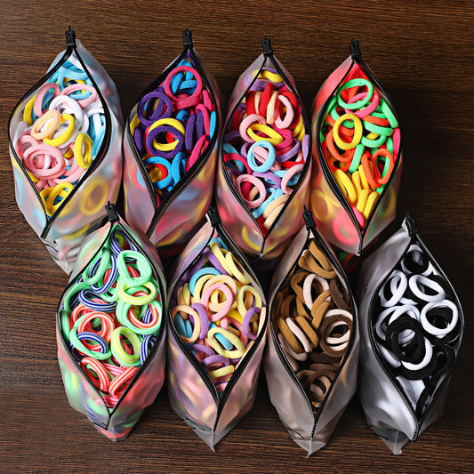 Set de 100 Bandas Elásticas Infantiles sin Tirones - Colores Pastel Suave - Image 2