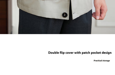 Chaqueta Safari Delgada con Control de Cintura para Hombre - Image 18