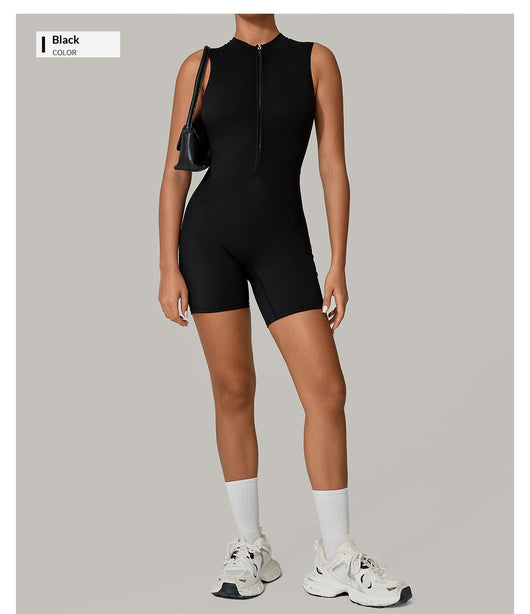 Jumpsuit Elegante Sin Mangas con Cuello Alto y Cierre - Image 11