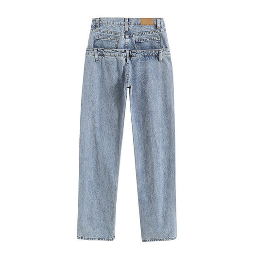 Jeans de Cintura Alta y Corte Recto para Mujer - Image 2