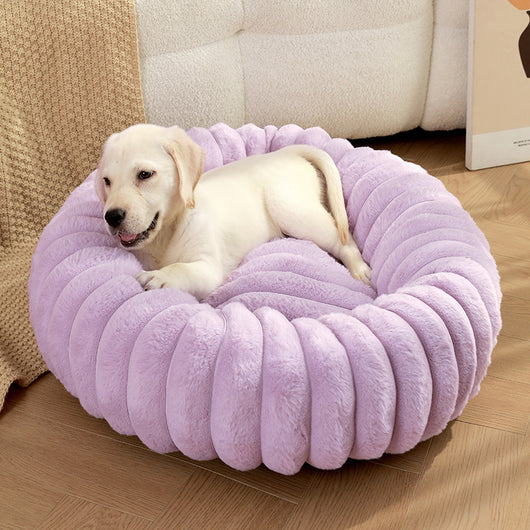 Cama Térmica Redonda de Felpa para Gatos y Perros - Nido Acogedor Invierno - Image 11
