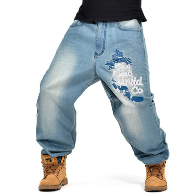 Jeans Holgados Hip-hop Casuales para Hombre - Image 10
