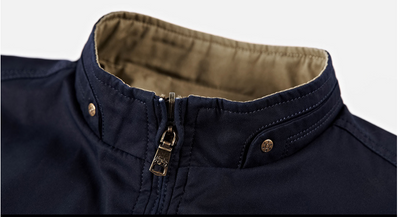 Chaqueta de Cuello Mao para Hombre sin Capucha - Image 11