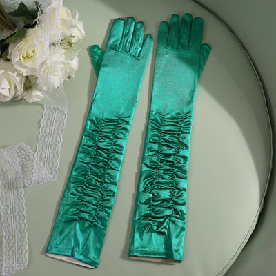 Guantes Largos de Satén para Novia - 50cm Elegancia Extendida - Image 6