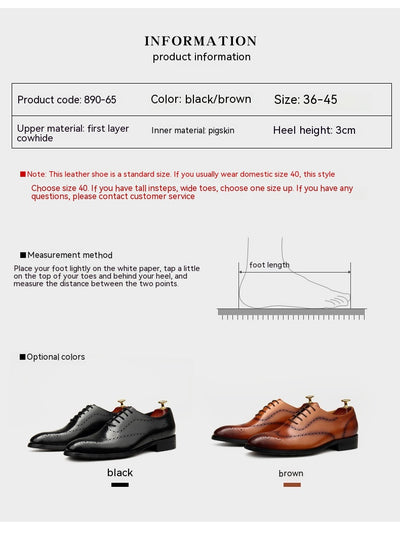 Zapatos Formales de Cuero para Hombre Punta Afilada Estilo Británico - Image 13