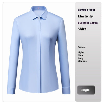 Camisa Profesional de Fibra de Bambú Blanca para Hombre - Image 5