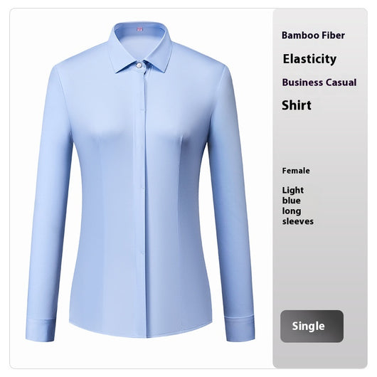Camisa Profesional de Fibra de Bambú Blanca para Hombre - Image 5
