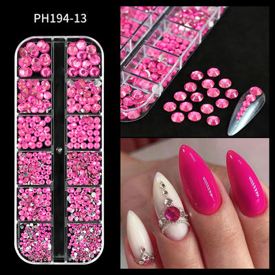 Uñas Decorativas Cuadradas con Cristales Brillantes - Image 18