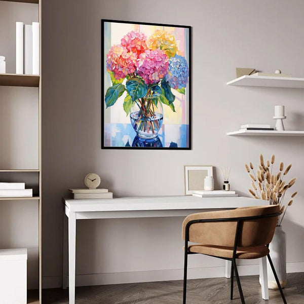 Kit de Arte Diamante Flor Hortensia Fashion
