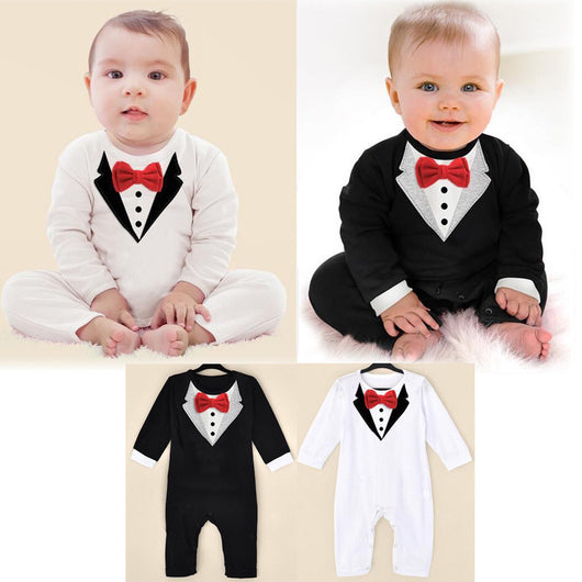 Mameluco Formal para Niño con Corbatín y Manga Larga