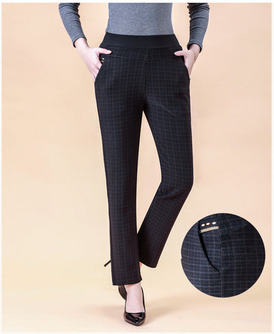 Pantalones Negros Talla Grande para Mujer con Cintura Ajustada y Corte Recto - Image 10