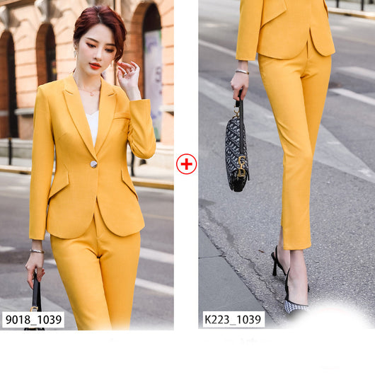 Traje Profesional para Mujer en Colores Sólidos - Elegancia y Temperamento - Image 4