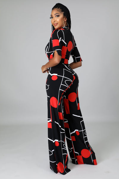 Jumpsuit Largo para Mujer con Estampado Digital Escote V - Image 15