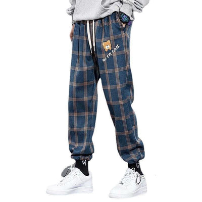 Pantalones Casuales a Rayas Hombre Marca Trendy Sueltos Hip-hop Bear - Image 3