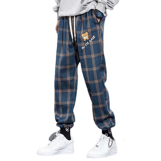 Pantalones Casuales a Rayas Hombre Marca Trendy Sueltos Hip-hop Bear - Image 3