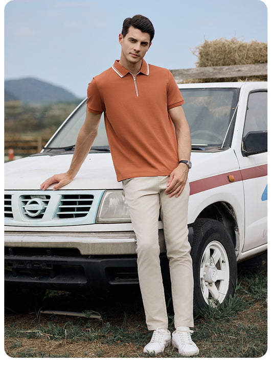 Polo Casual de Manga Corta con Cuello para Hombre - Image 9