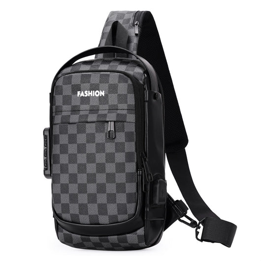 Bolsa Mensajera de Pecho con Cierre de Contraseña para Hombre - Image 6