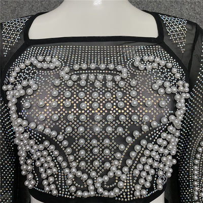 Conjunto Dos Piezas: Blusa Manga Larga con Tachuelas y Falda Midi - Image 24