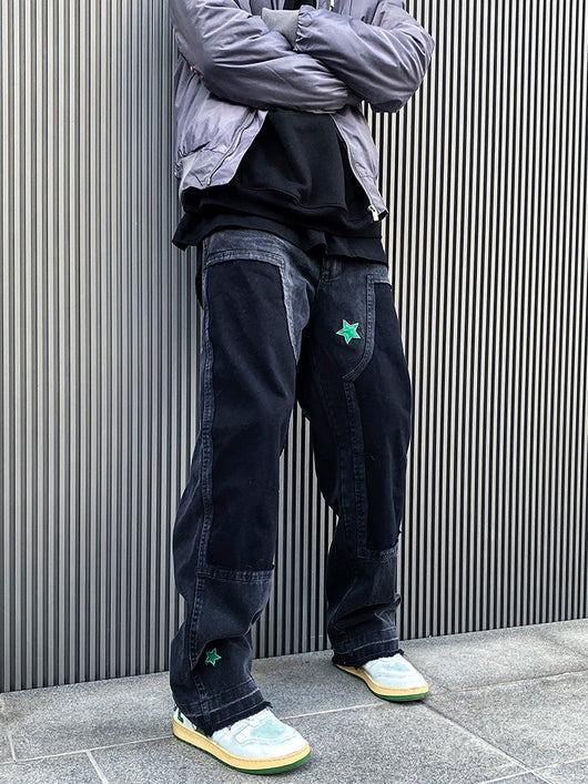 Pantalones Cargo Stacked con Parches Lumberjack Retro - Image 3