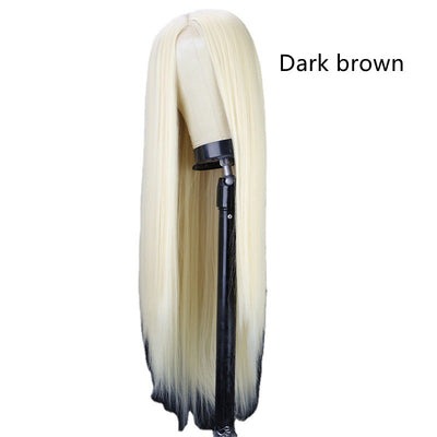 Peluca Larga Negra Liso Natural - Fibra Sintética Premium Sin Marcas - Image 2