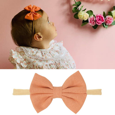 Set de Diademas para Bebé con Moños de Algodón y Lino - Image 21