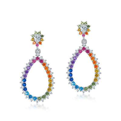 Aretes de Circonita Multicolor para Mujer - Image 6