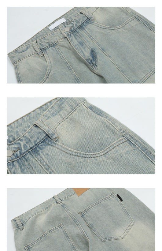 Pantalones Vaqueros Vintage Lavados con Cierre en Bota - Estilo Americano Casual - Image 16