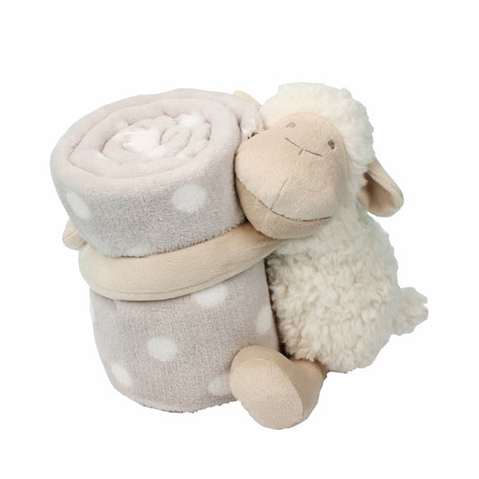 Ovejita Blanca de Peluche con Manta - Juguete Reconfortante para Bebés - Image 2