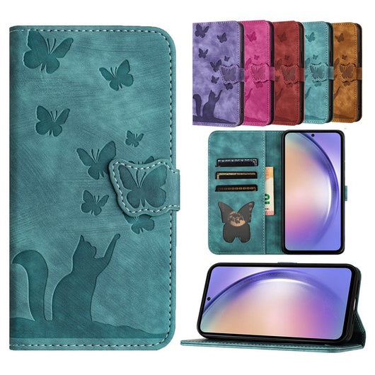 Funda de Cuero para Celular con Mariposa en Relieve - Image 3