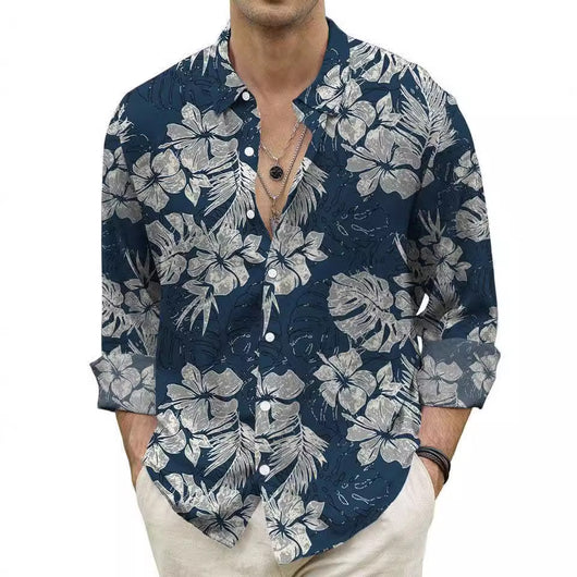 Camisa Masculina Otoñal con Estampado Floral - Image 13
